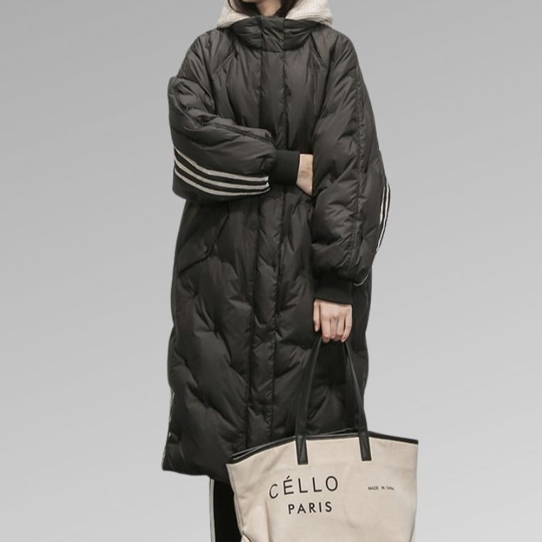 Rosemary Long Puffer Winter Coat - Black