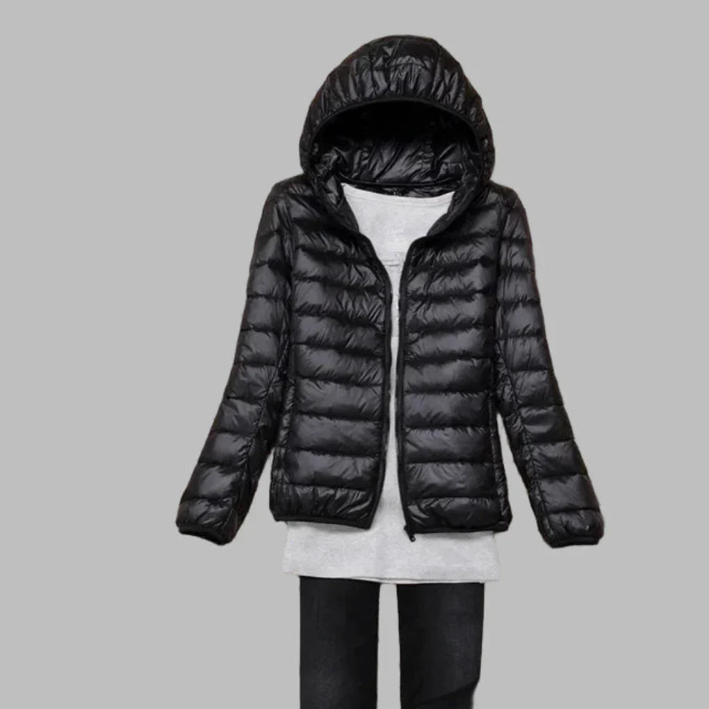 Iris Women's Puffer Jacket - Black