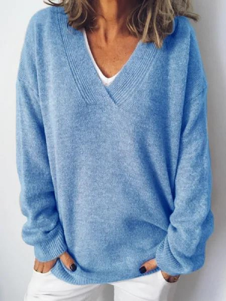 Vanessa Cashmere Blend Jumper - Blue