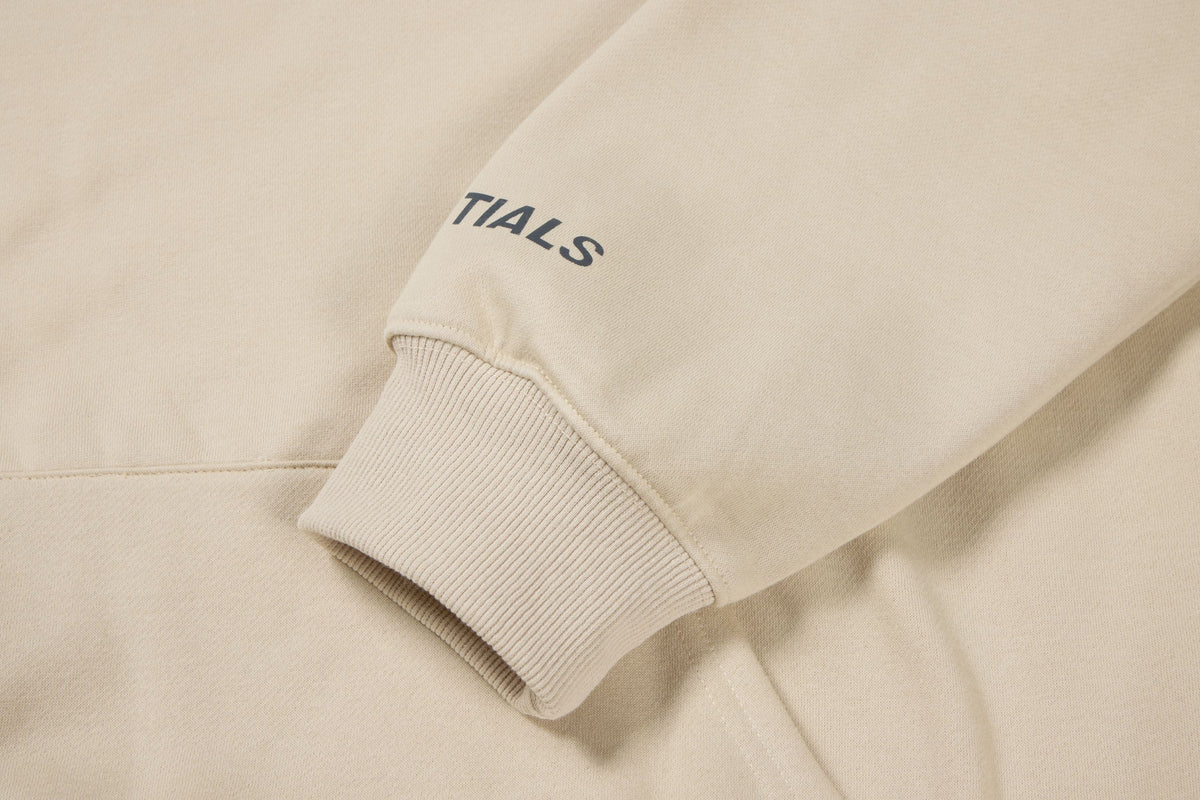ES Hoodie - Cream Oversized Long-Sleeve Pullover Unisex