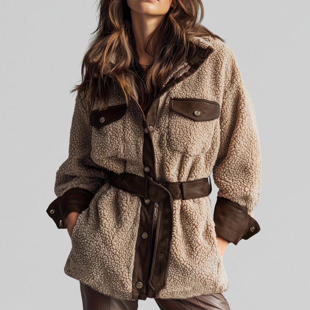 Hope Women's Faux Fur Jacket - Brown