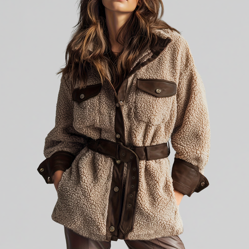 Hope Women's Faux Fur Jacket - Brown
