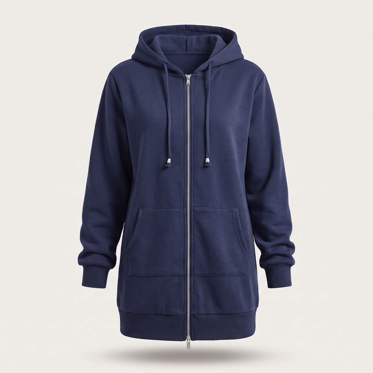 Shona Women's Longline Zip Up Hoodie