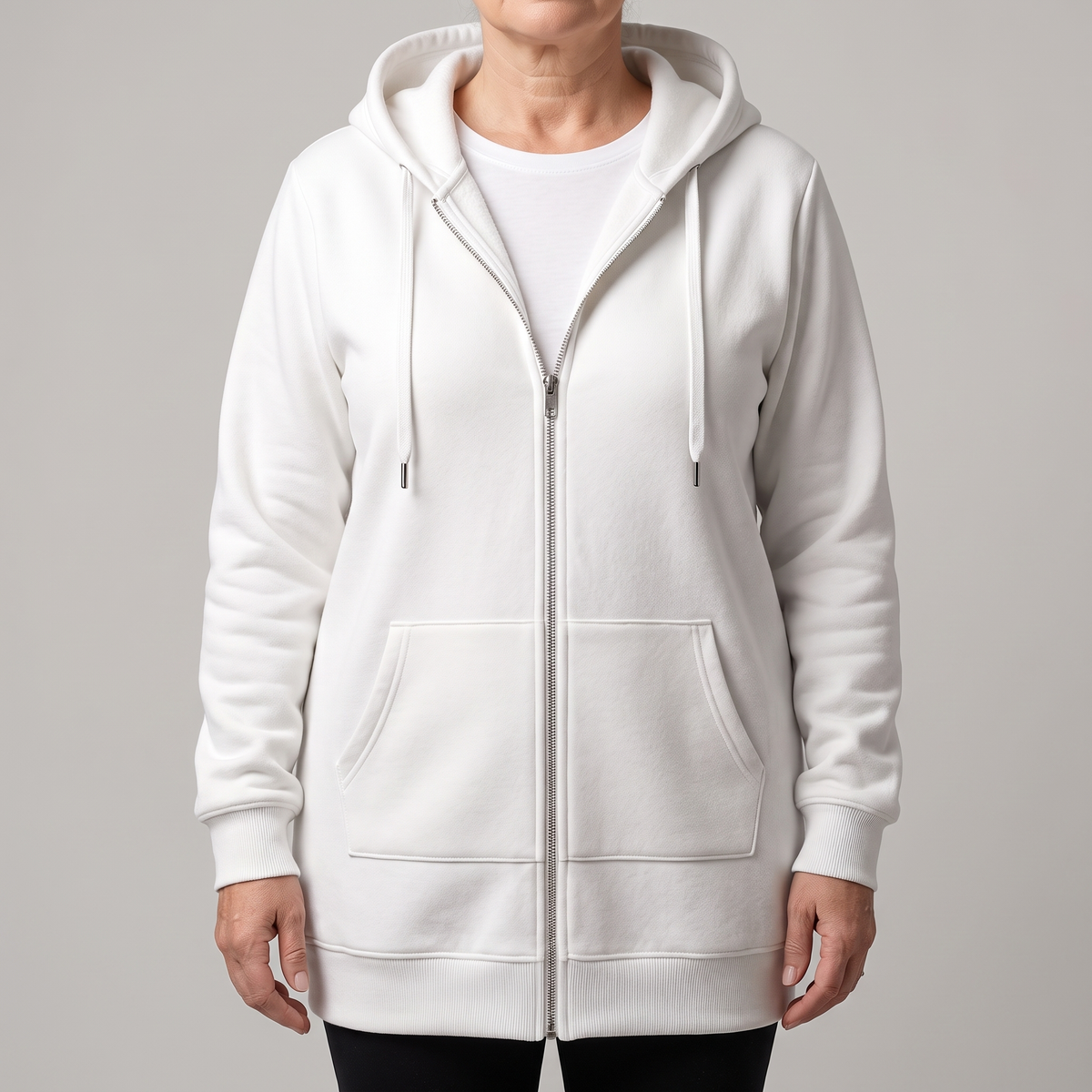 Shona Women's Longline Zip Up Hoodie