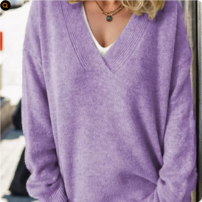 Vanessa Cashmere Blend Jumper - Purple