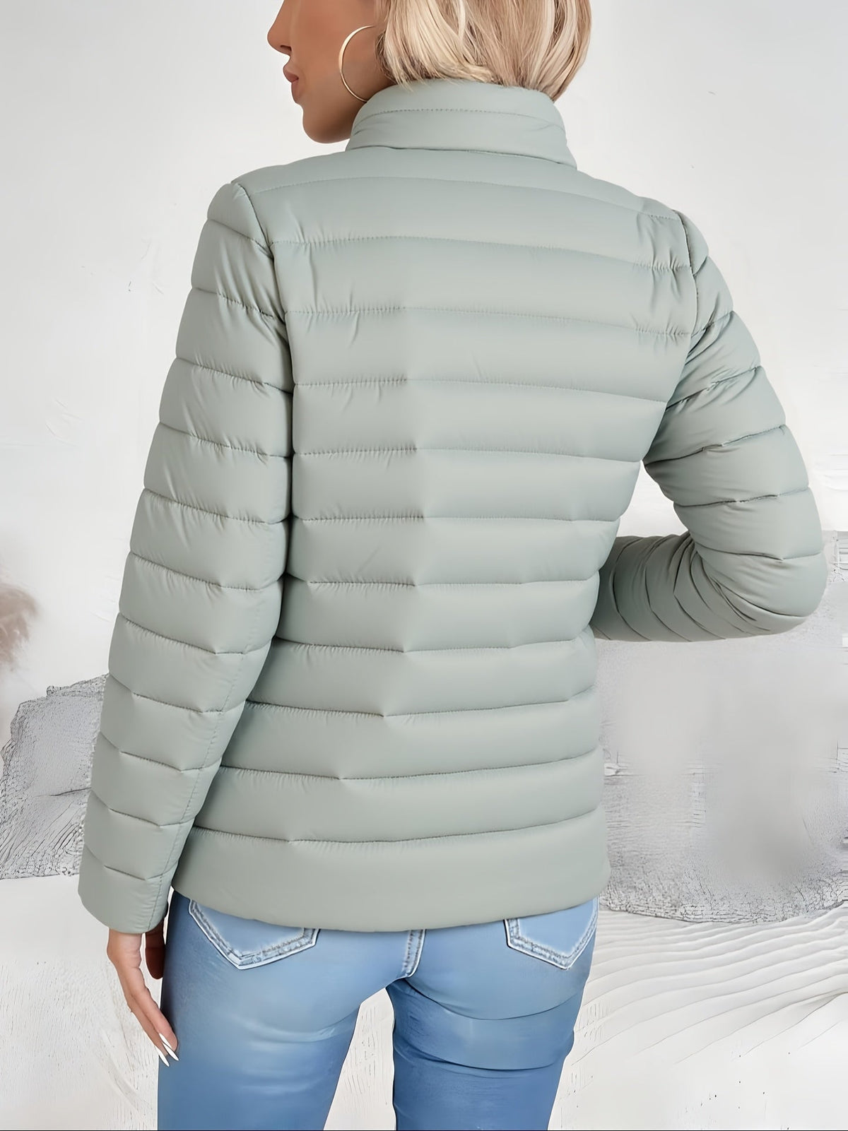 Vivienne Women's Quilted Puffer Jacket - Matcha