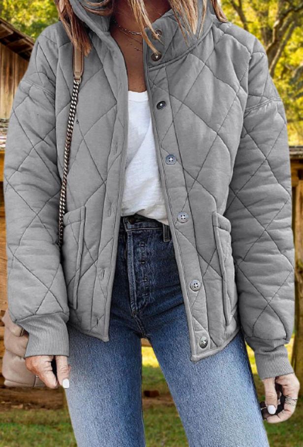 Madeleine Quilted Jacket - Grey