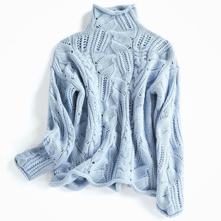 Rosa Cashmere Jumper - Wavy Blue