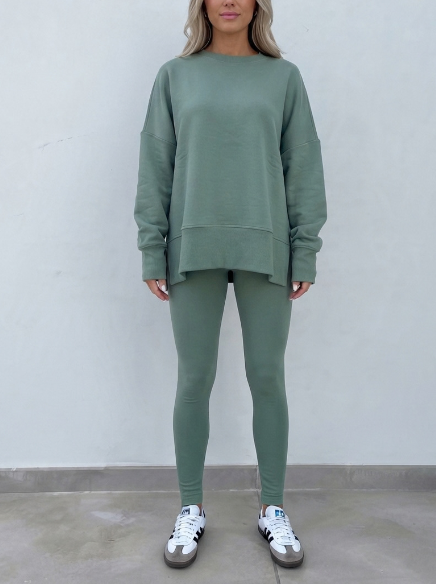 Miriam Knitted Loungewear Set - Green