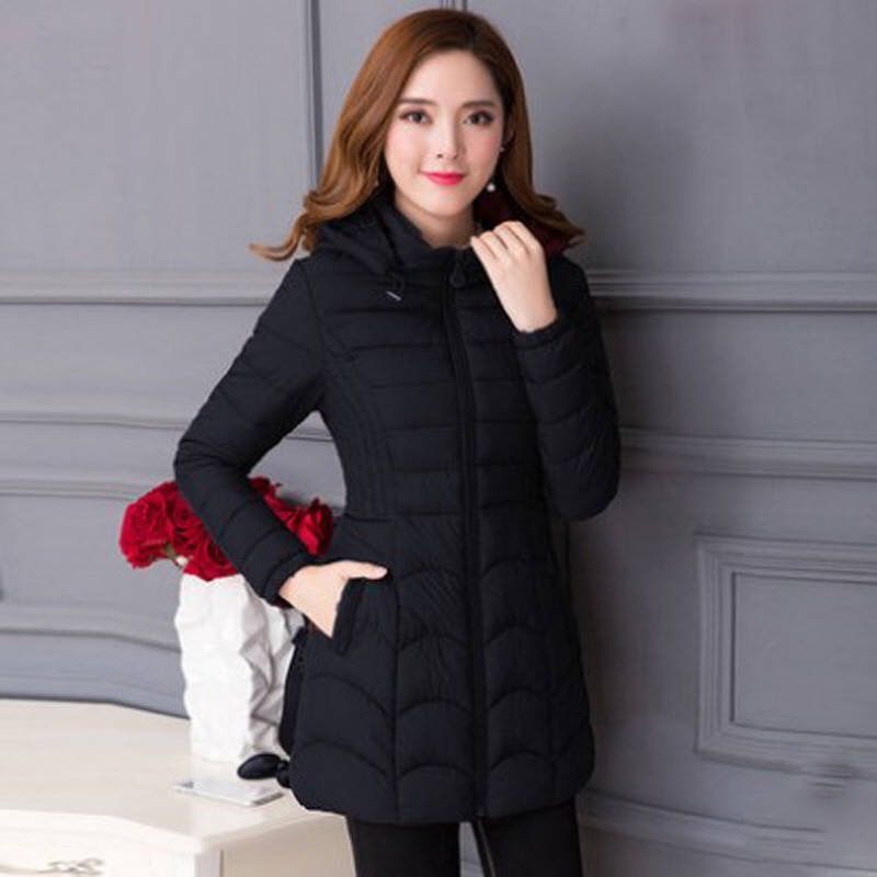 Sylvie Women's Fitted Winter Puffer Coat - Black