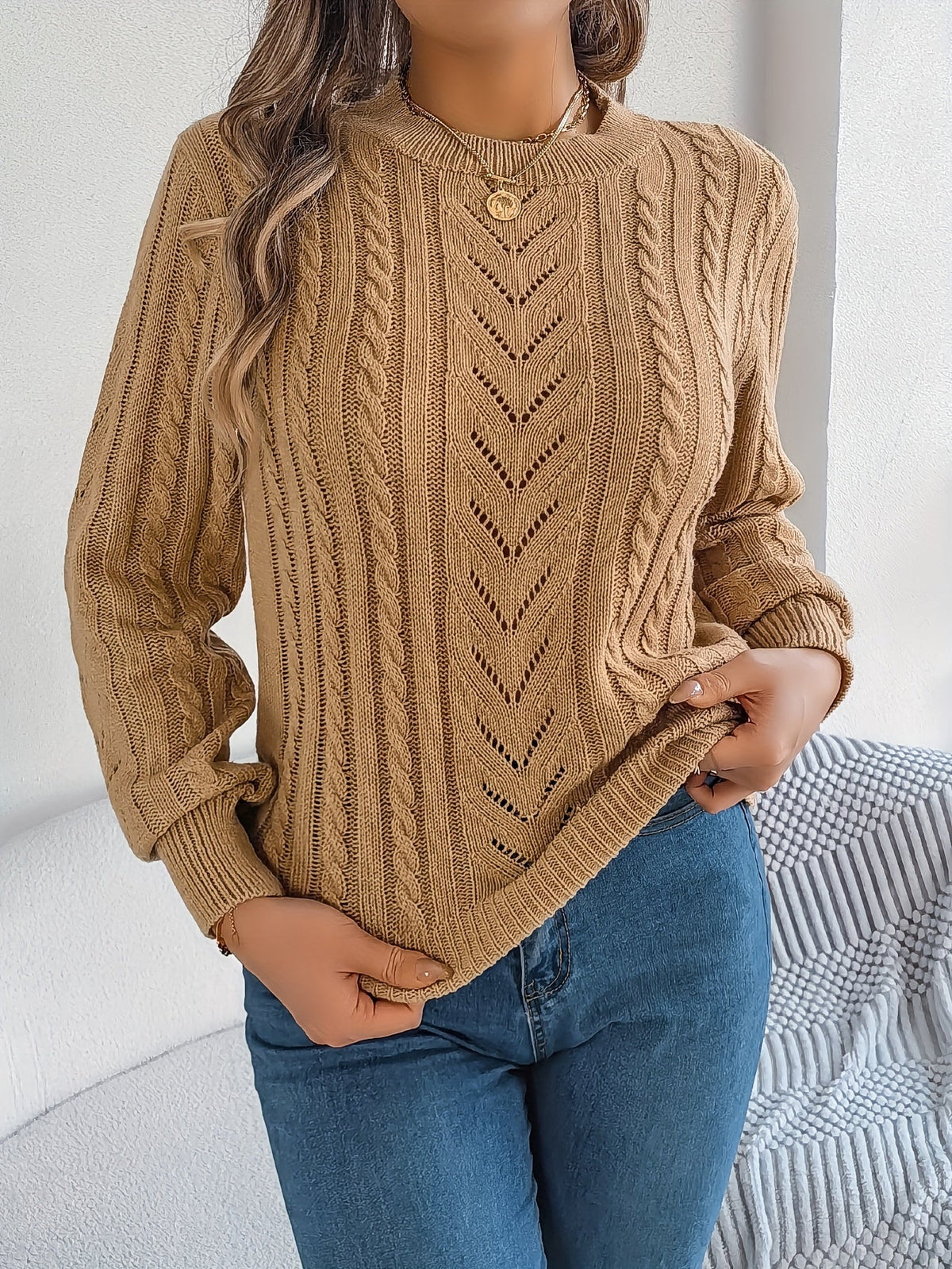 Penny Women's Cable Knit Jumper