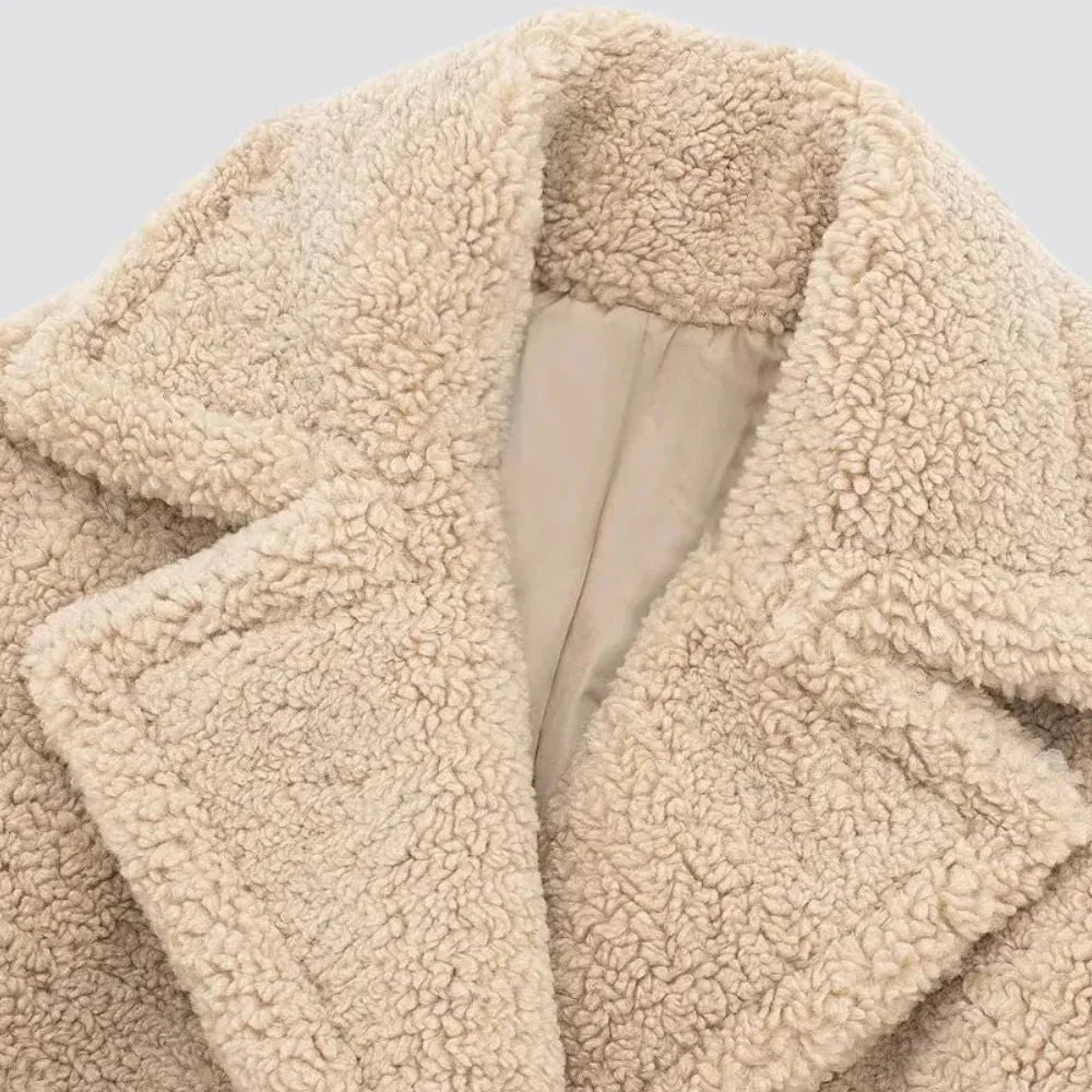Lynn Women's Winter Long Teddy Faux Fur Coat