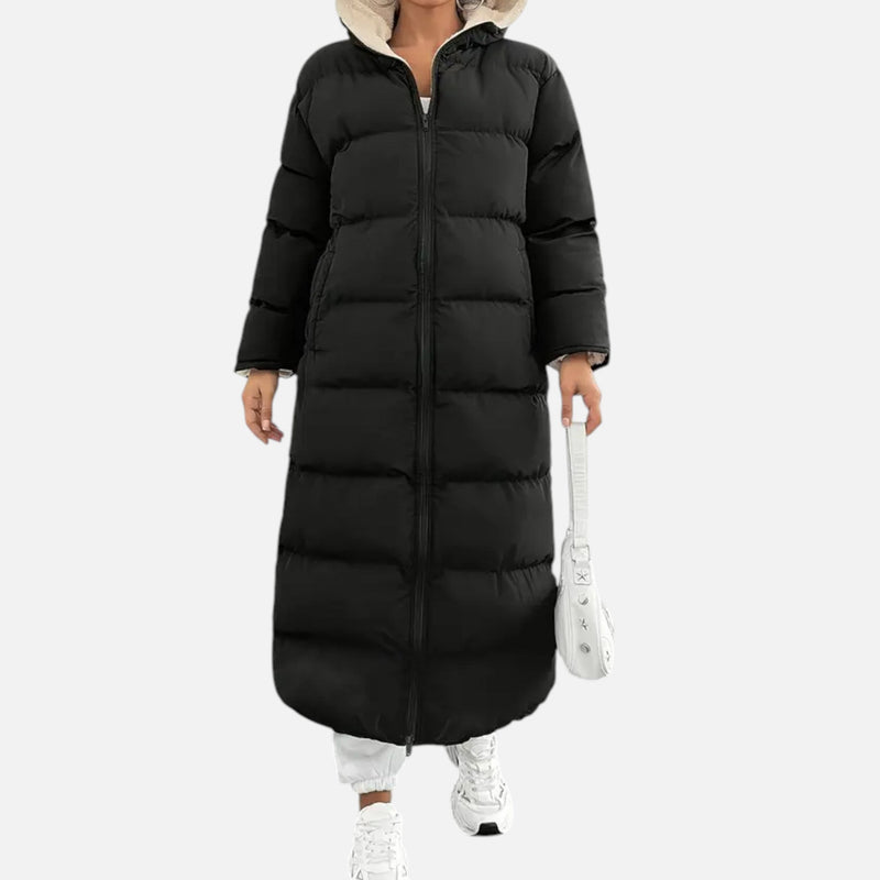 Alys Women's Winter Padded Quilted Long Puffer Coat