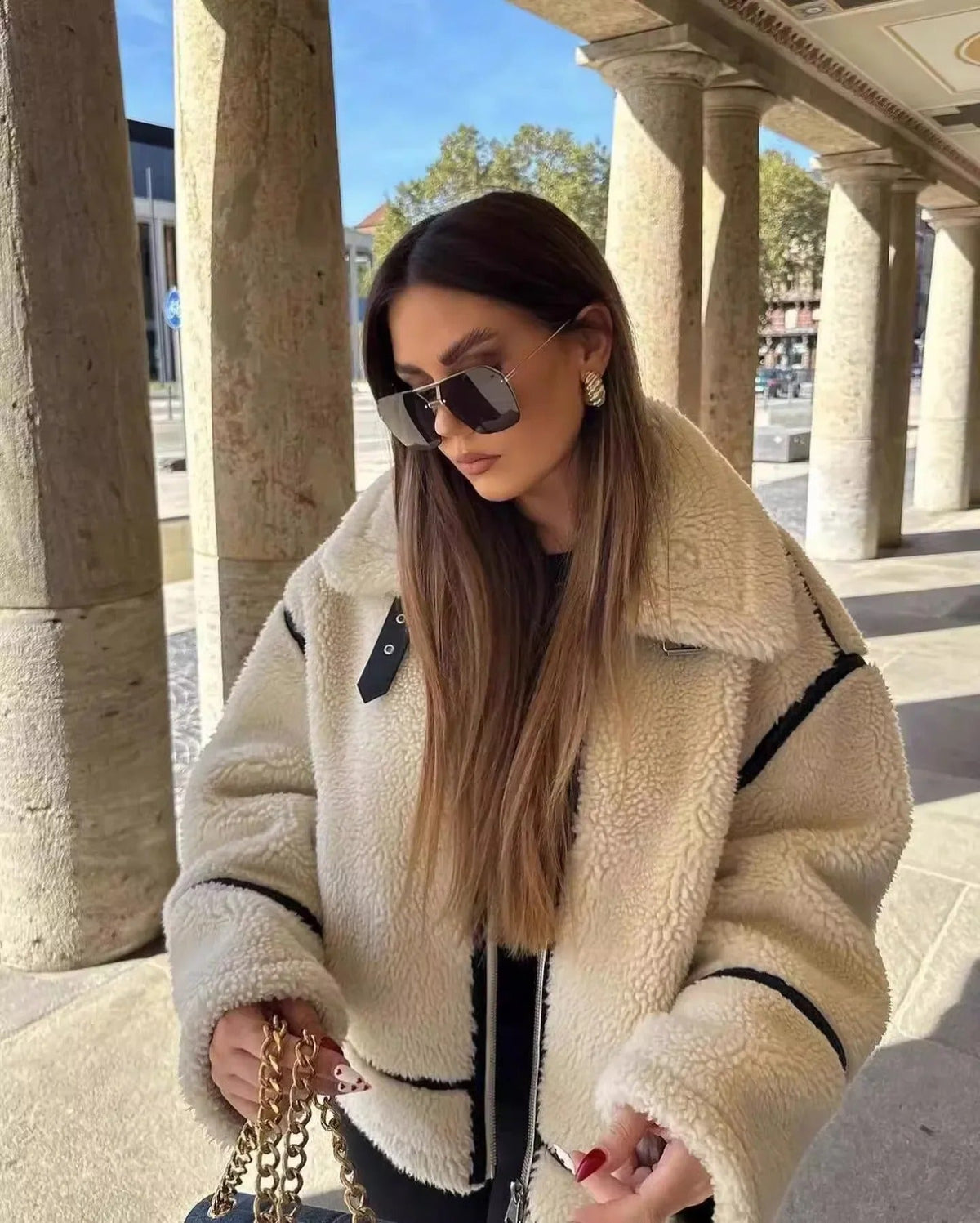 Nell Women's Oversized Teddy Jacket