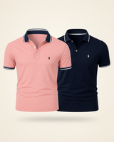Coral + Navy Blue