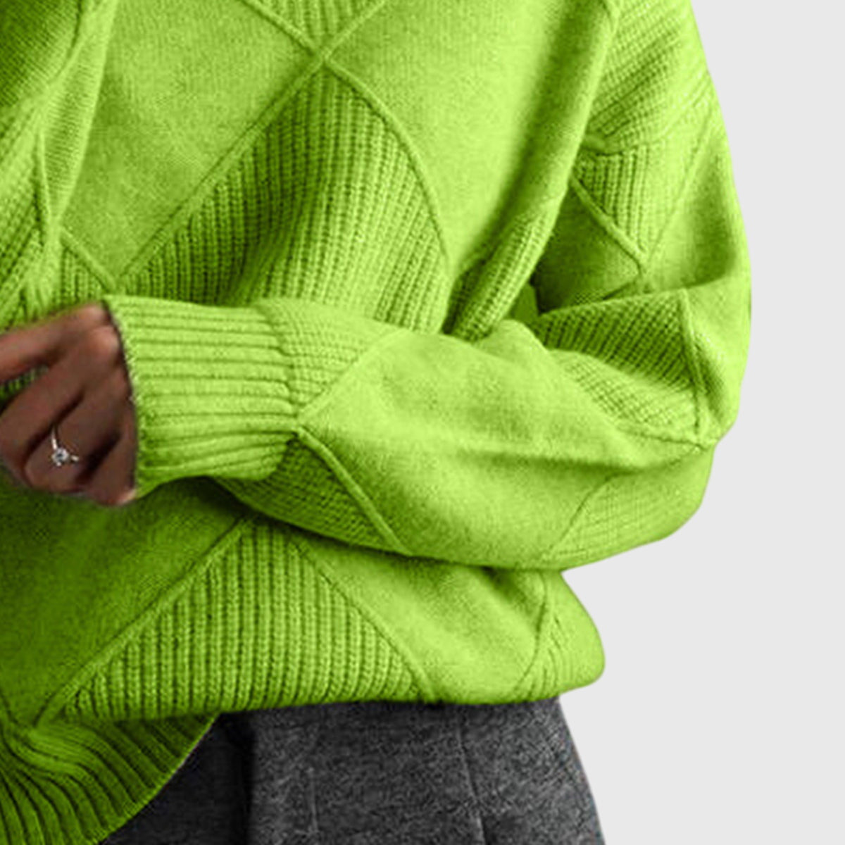 Cassie Women's Roll Neck Knitted Jumper