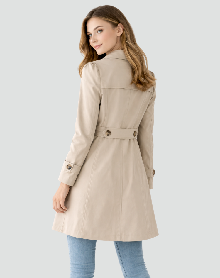 Chloe Women's Long Belted Trench Coat