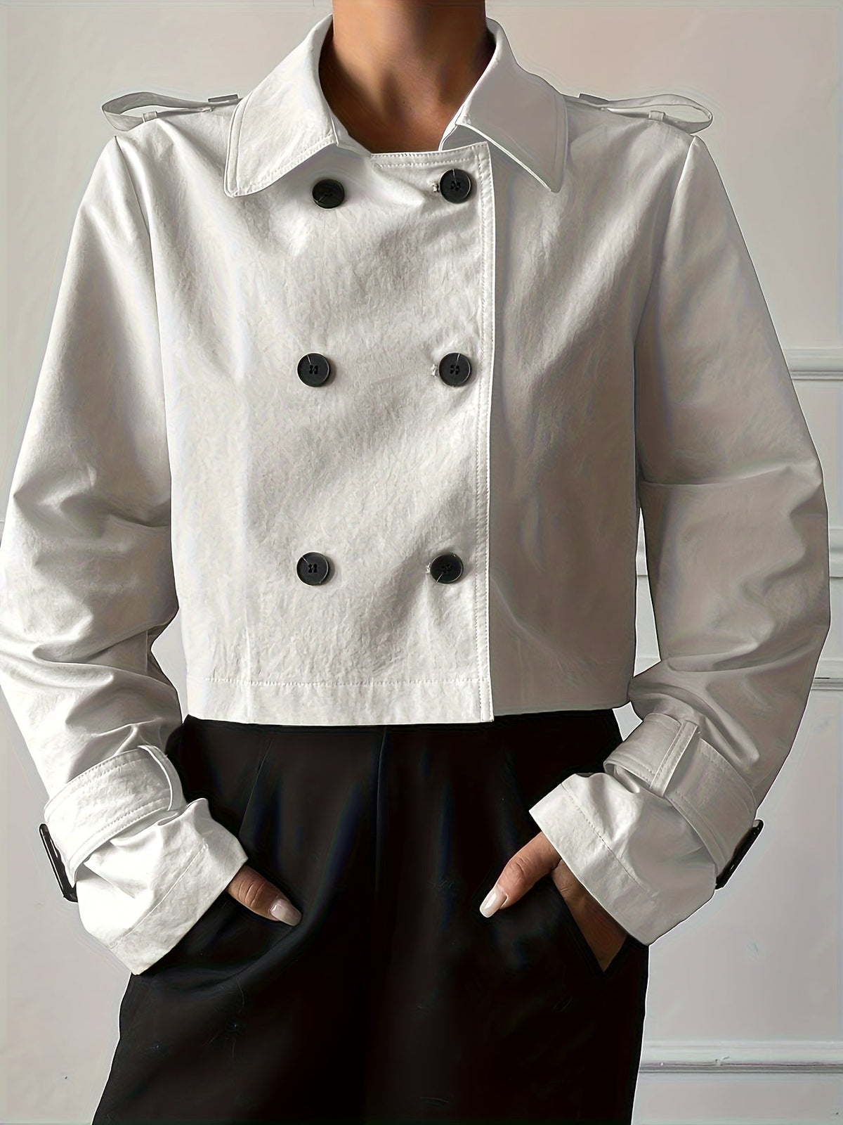 Joy Women's Cotton Cropped Peacoat
