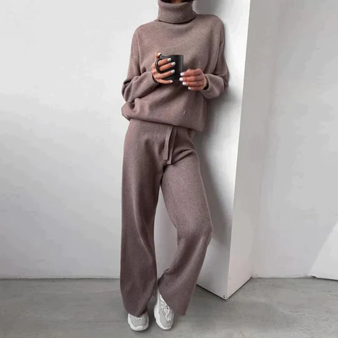 Pamela Cashmere Loungewear Set - Taupe