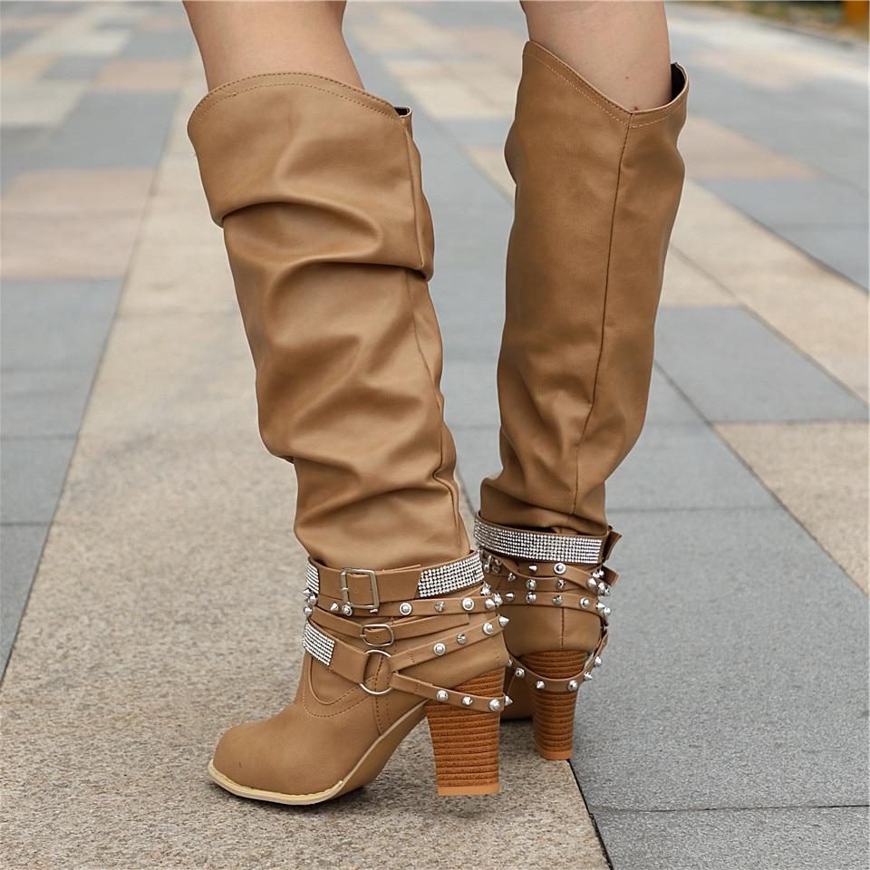 Marlowe Women's Leather Knee High Boots