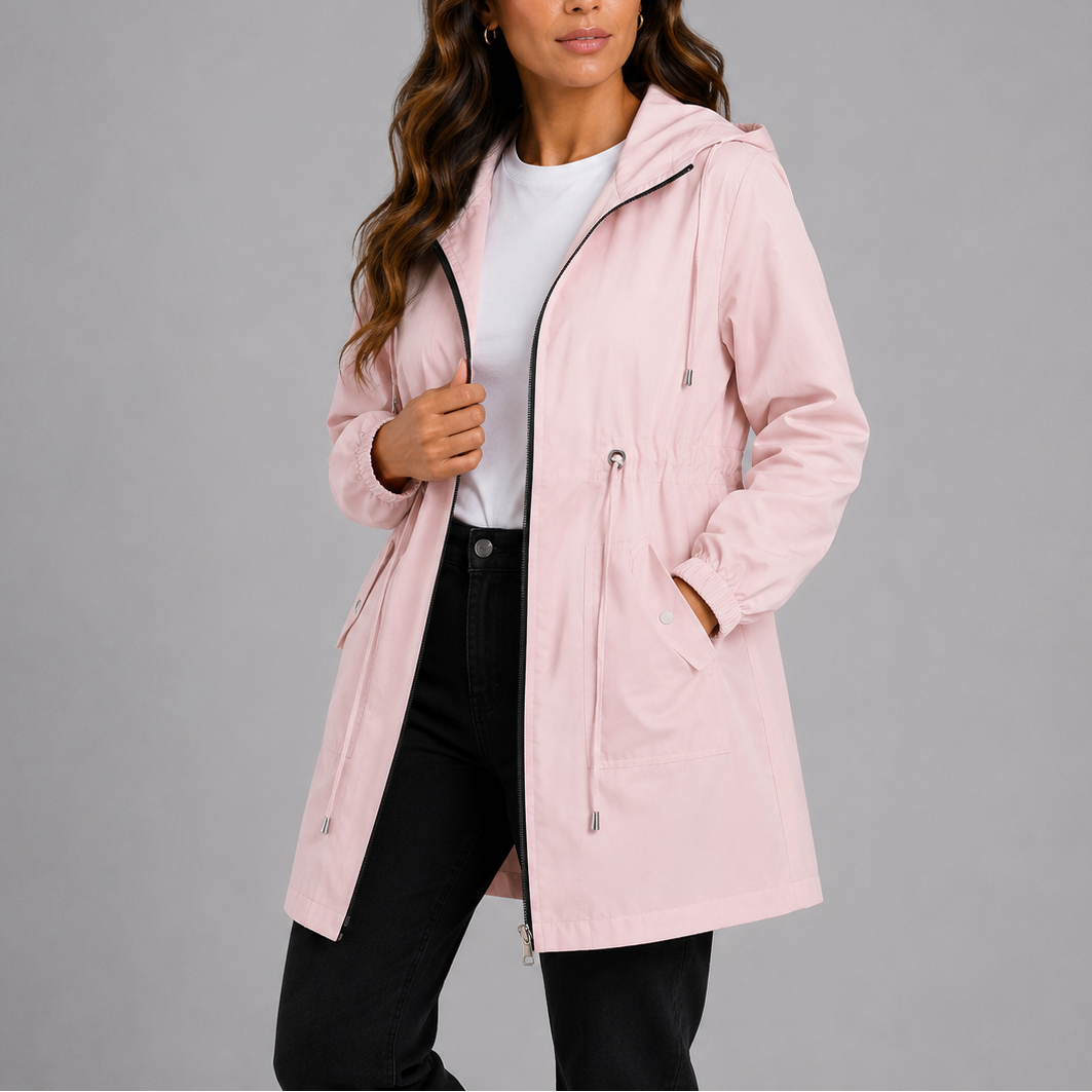 Emily Women's Rain Parka Waterproof Jacket - Pink