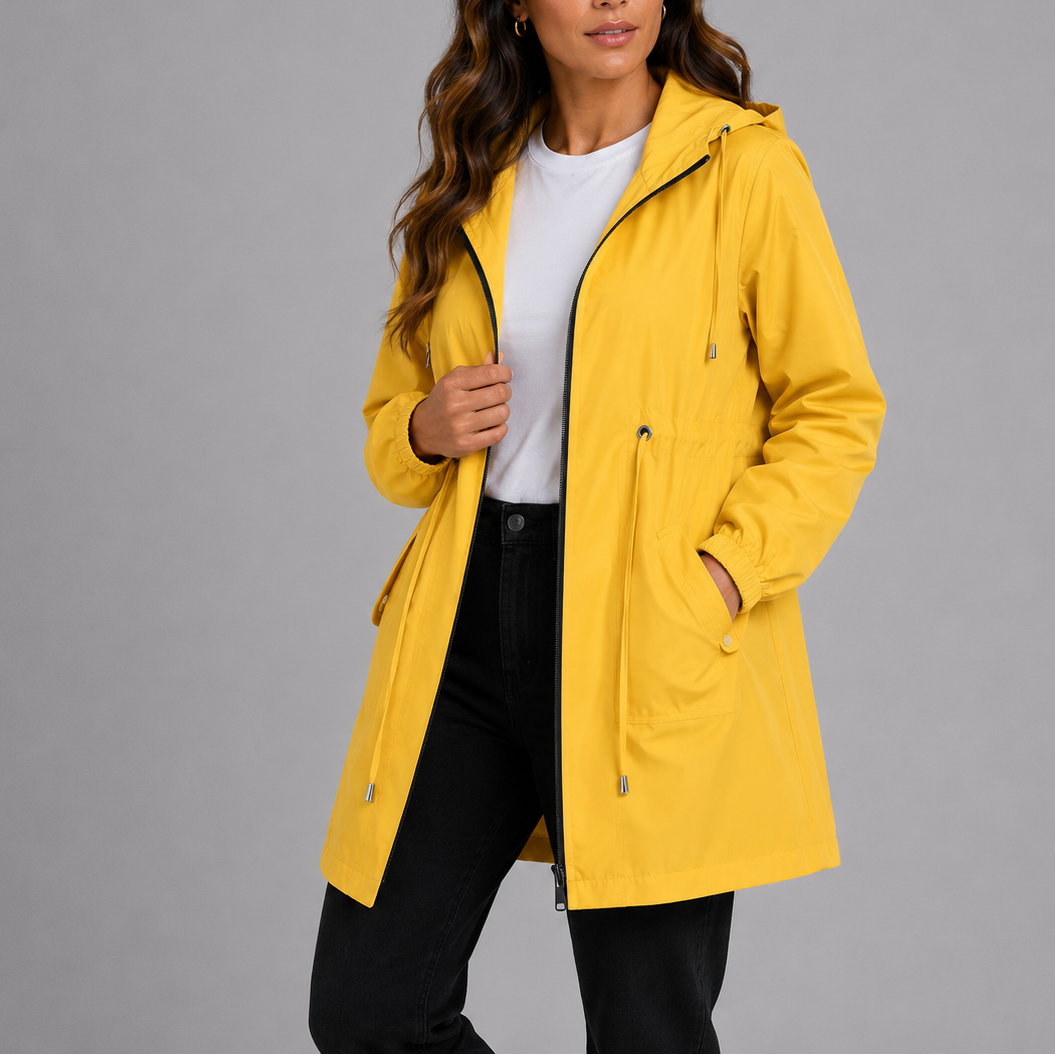 Emily Women's Rain Parka Waterproof Jacket - Yellow