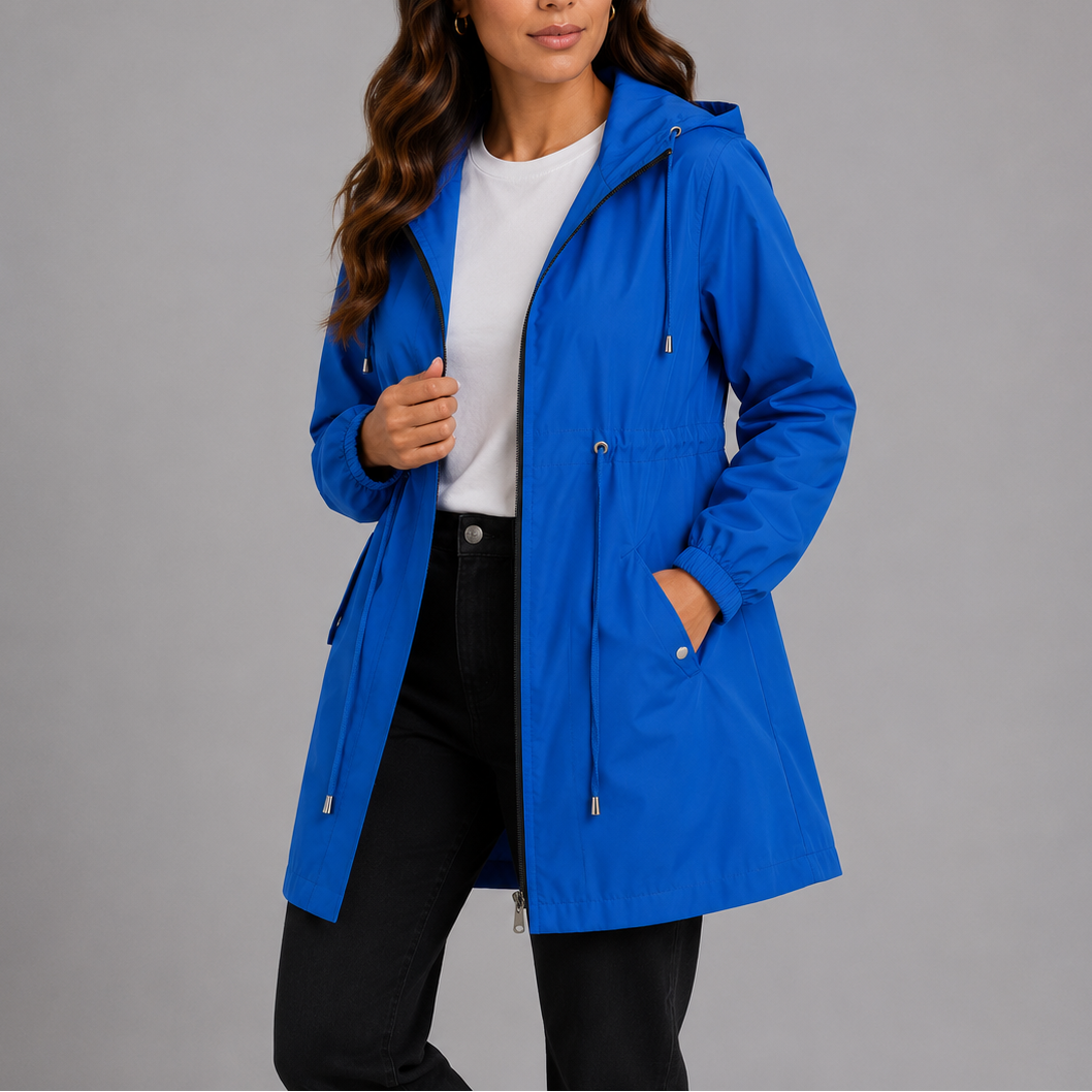 Emily Women's Rain Parka Waterproof Jacket - Blue