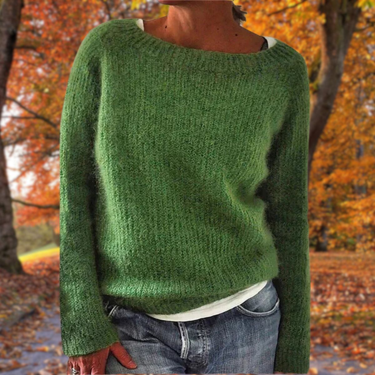 Cora Women's Knitted Wool Jumper - Green
