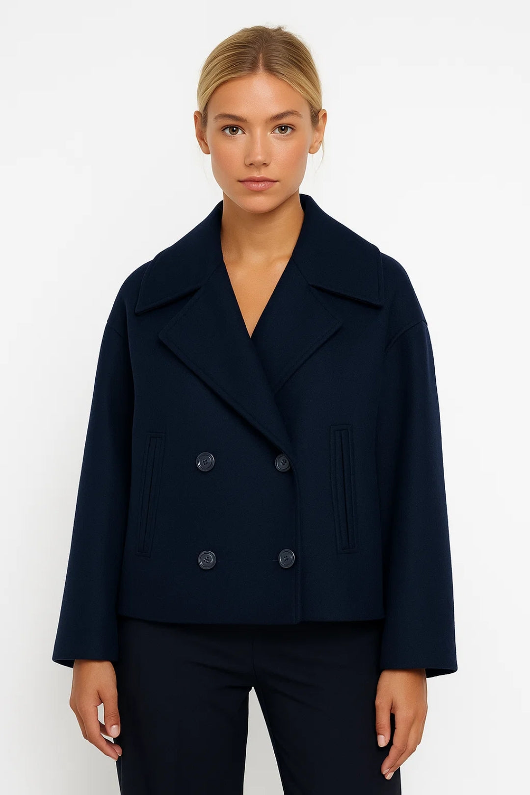 Tegan Women's Wool Double Breasted Peacoat