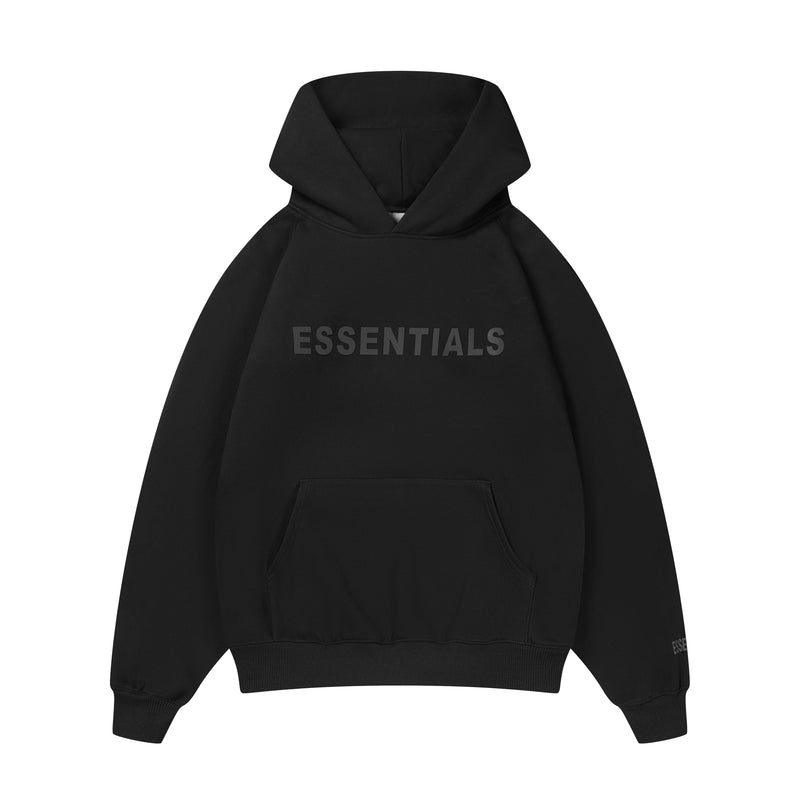 ES Hoodie - Black Oversized Long-Sleeve Pullover Unisex