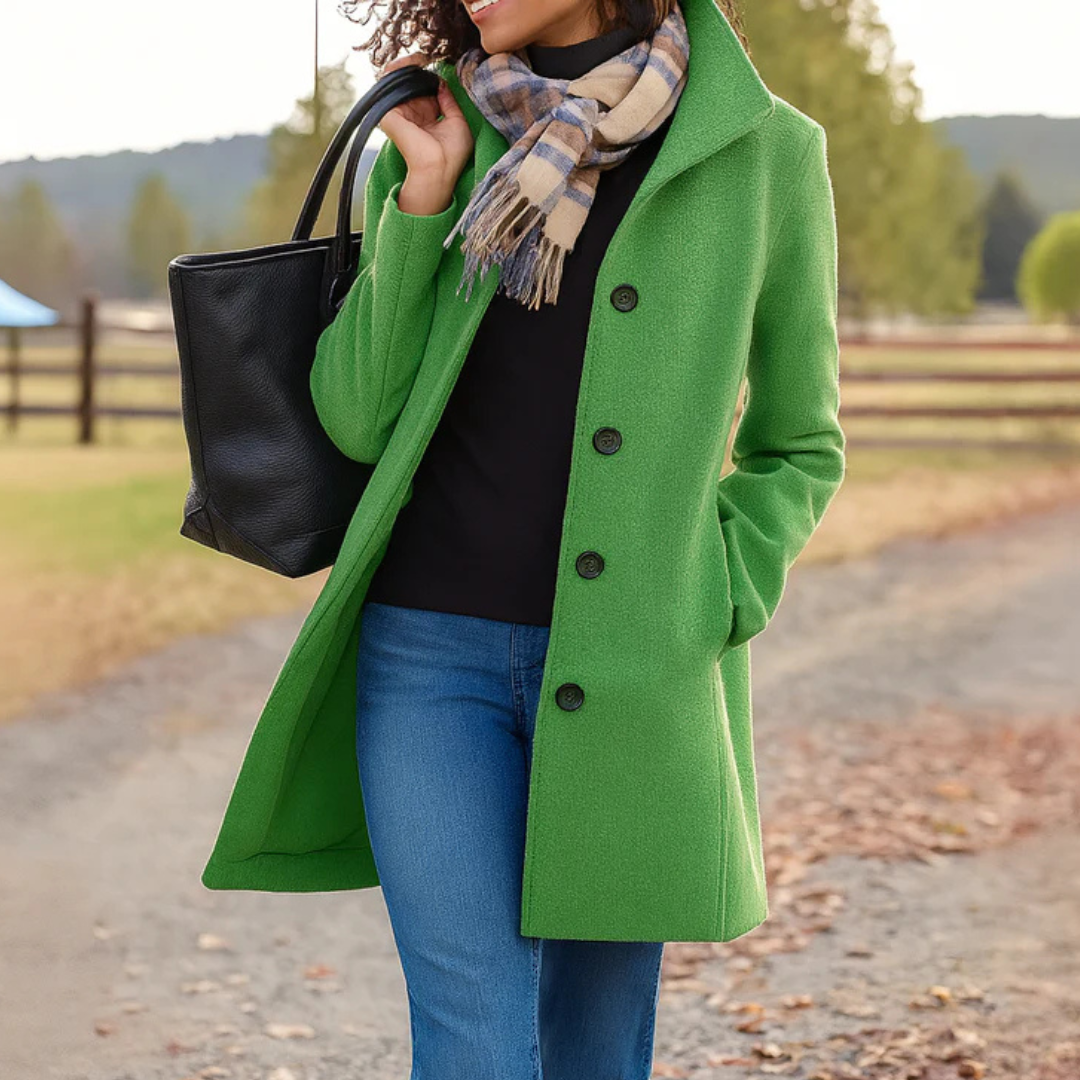 Rosie Women's Wool Winter Coat - Green