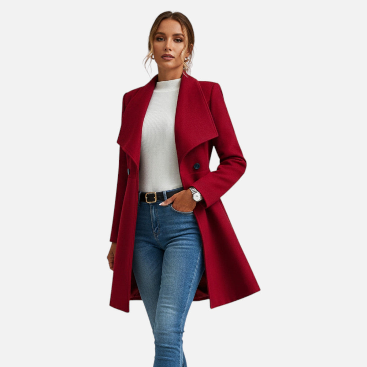 Odile Women's Fitted Winter Wool Coat