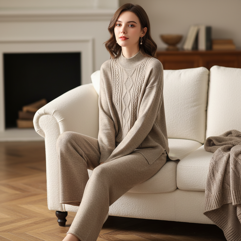 Brenda Cable Knit Loungewear Set