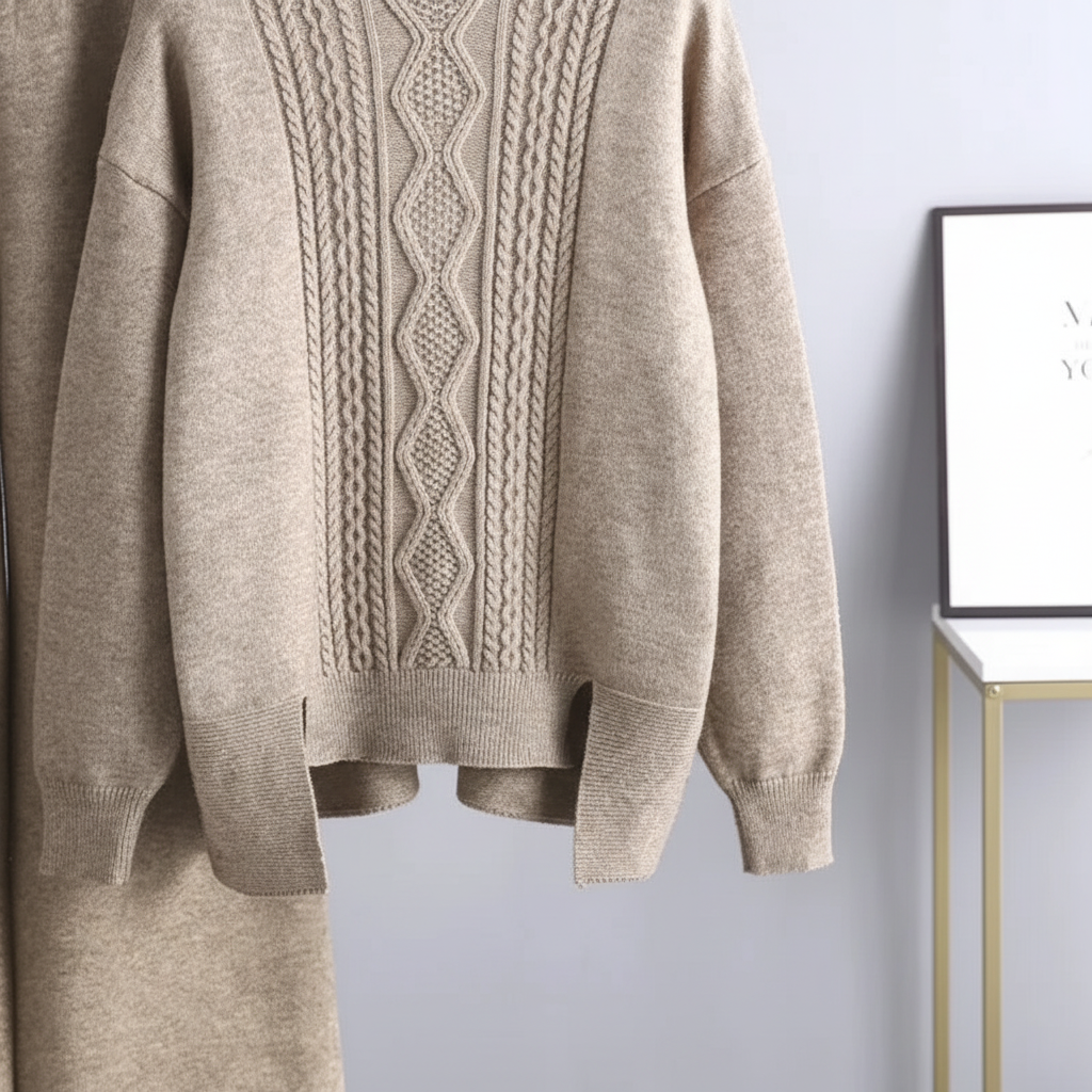 Brenda Cable Knit Loungewear Set