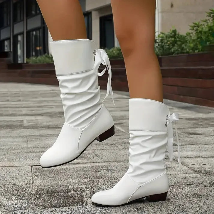 Saskia Women's Leather Knee High Boots