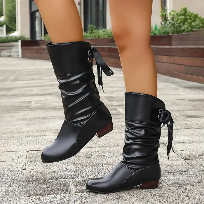 Saskia Women's Leather Knee High Boots