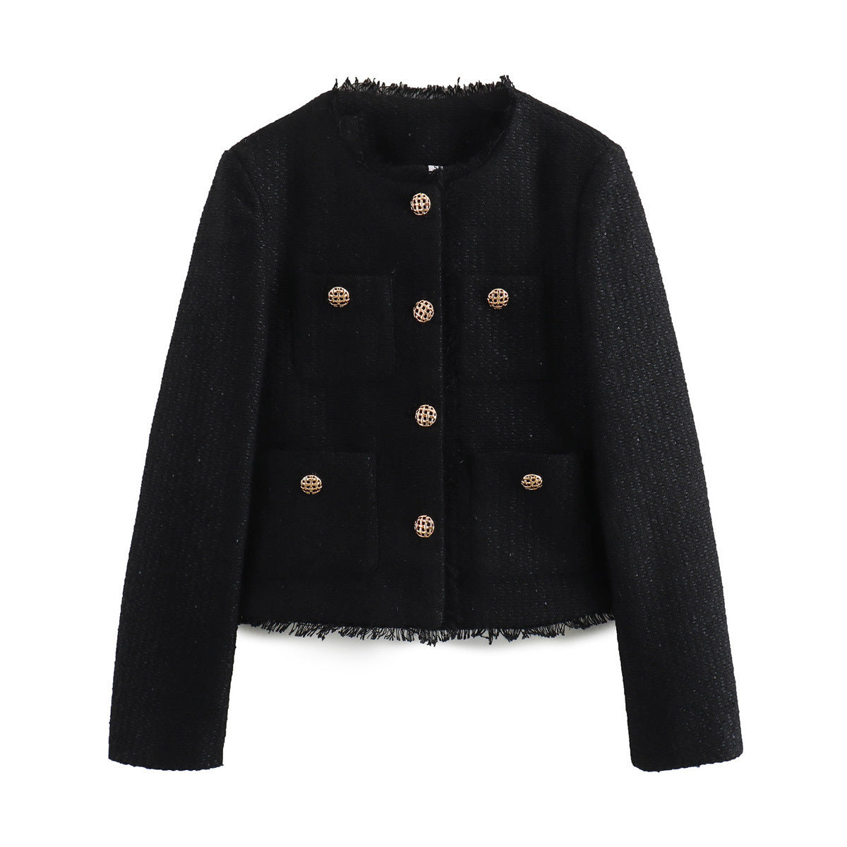 Louisa Tweed Jacket - Black