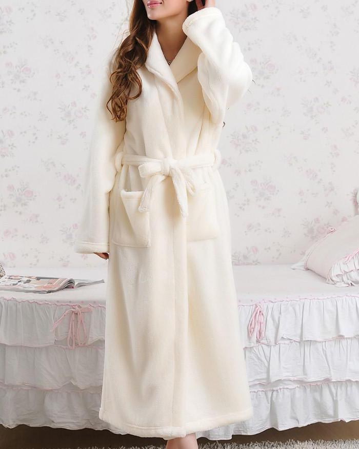 Beryl Long Fleece Dressing Gown