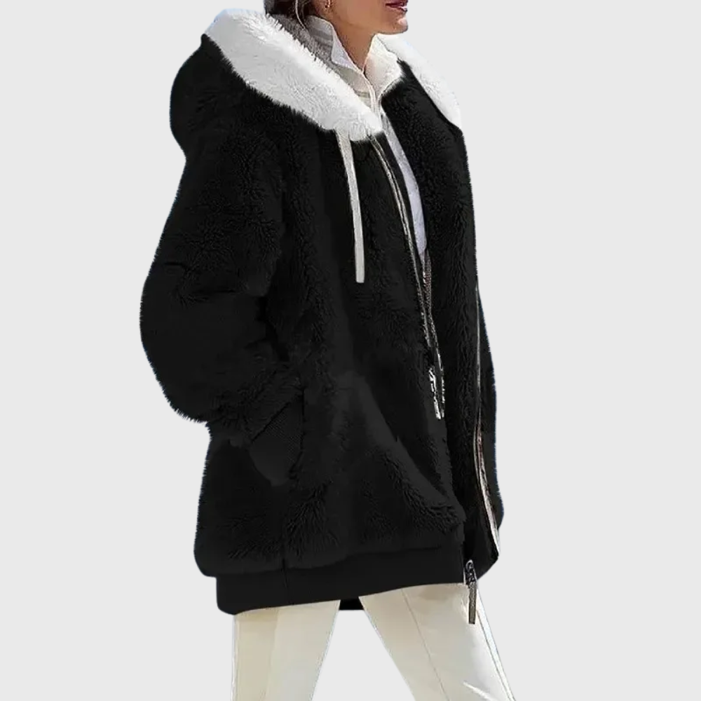 Iona Women's Faux Fur Jacket - Black