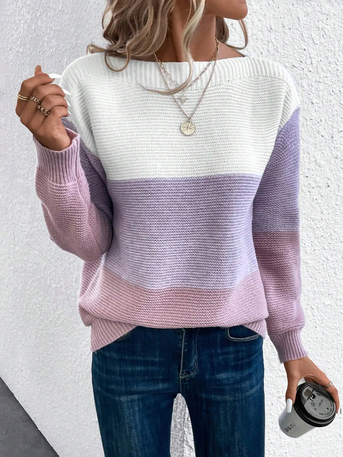 Evie Women's Knitted Jumper - Purple