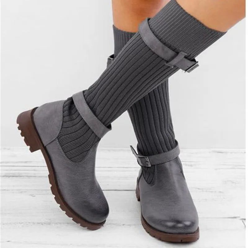 Edith Women's Leather Heeled Ankle Boots