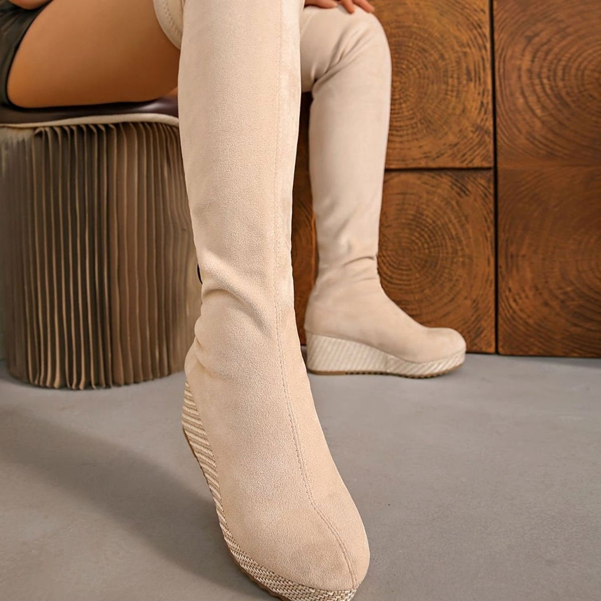 Una Women's Wedge Over the Knee Boots