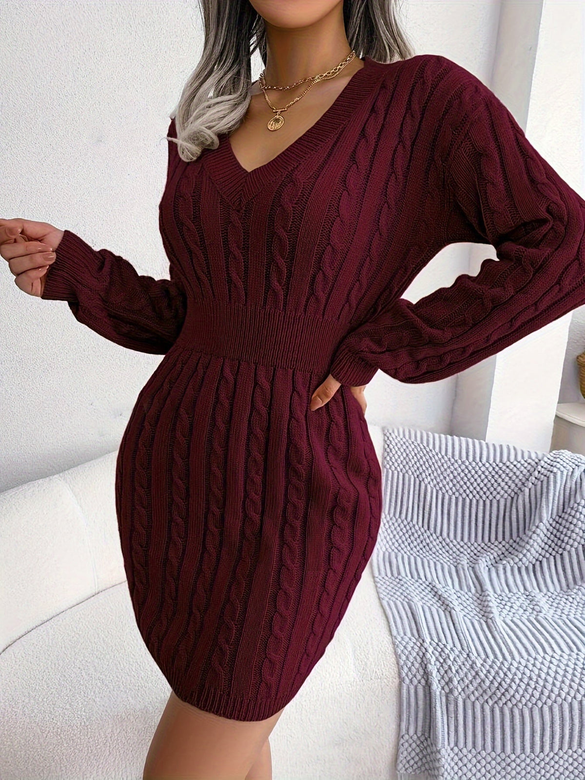 Heidi Women's Knitted Jumper Dress