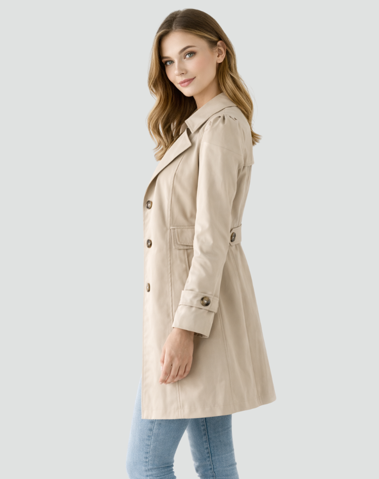 Chloe Women's Long Belted Trench Coat