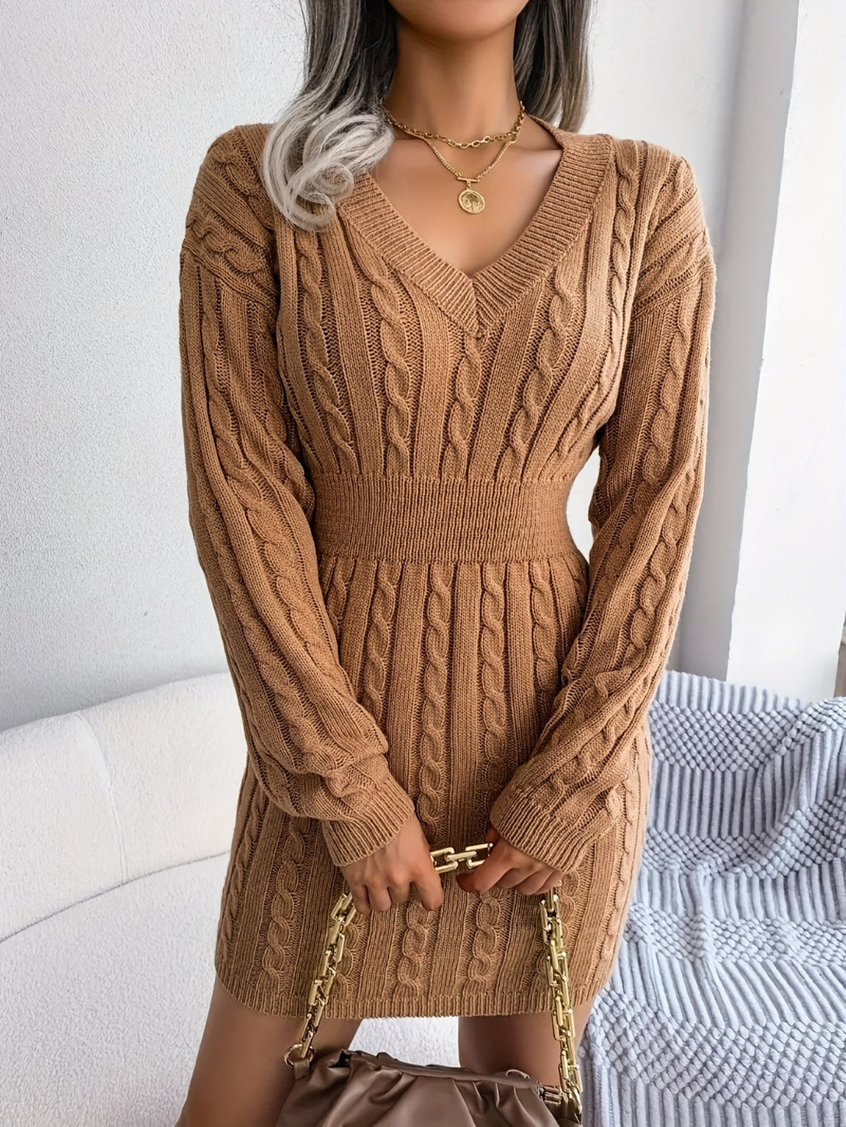 Heidi Women's Knitted Jumper Dress