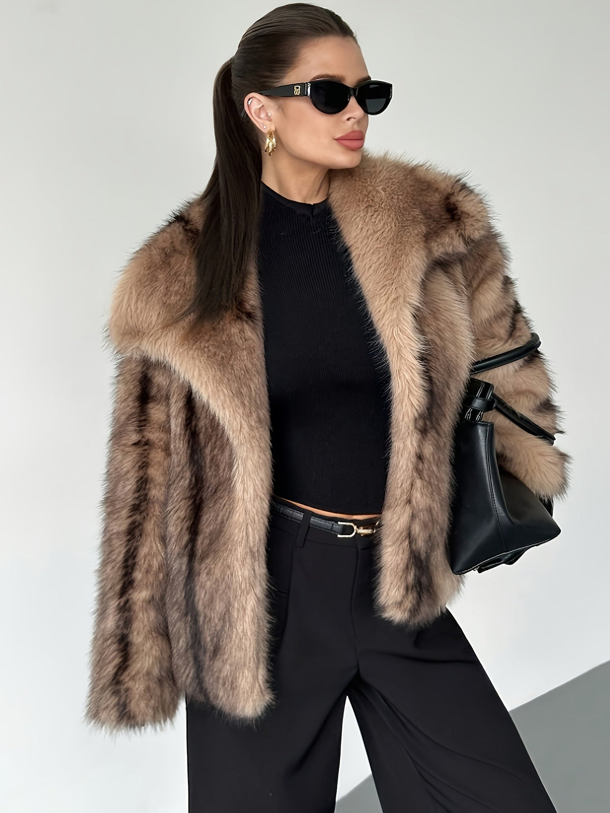 Jane Women's Cropped Faux Fur Jacket