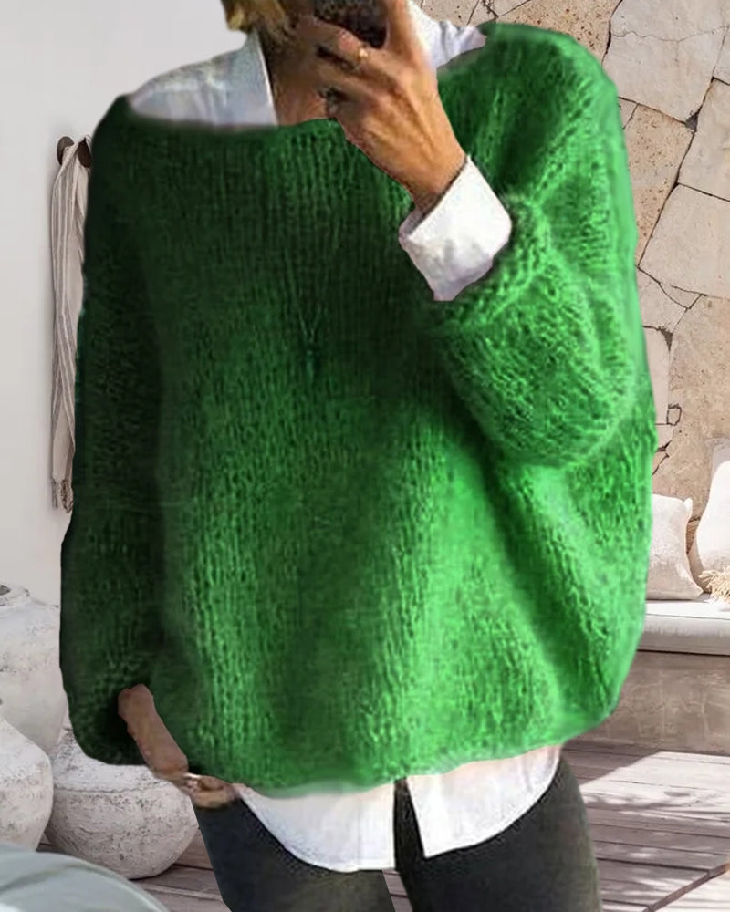 Mila Off the Shoulder Jumper - Green