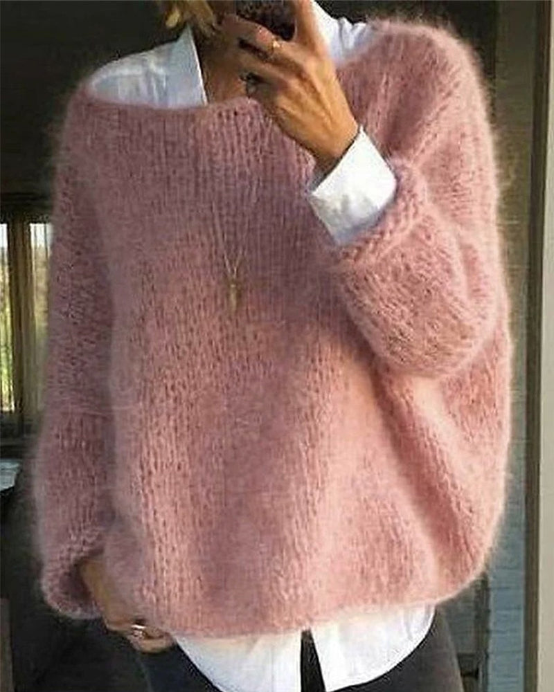 Mila Off the Shoulder Jumper - Dark Pink