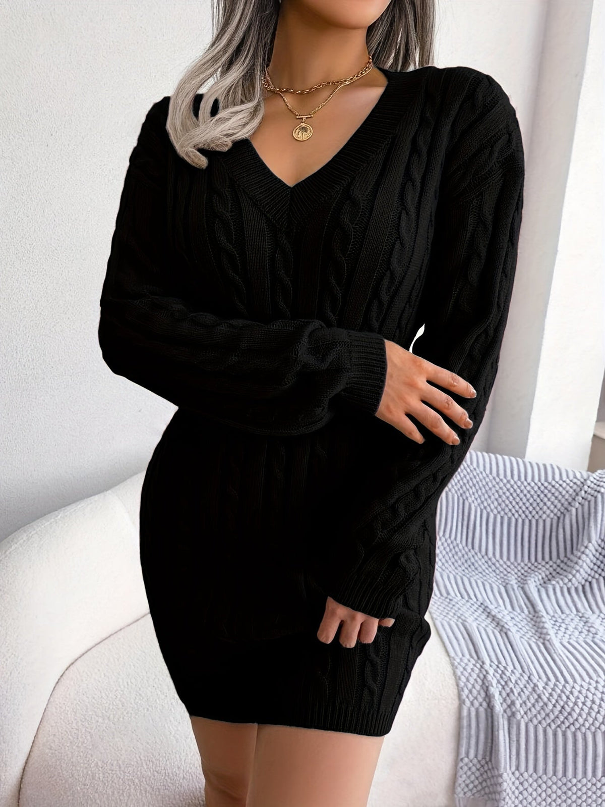 Heidi Women's Knitted Jumper Dress