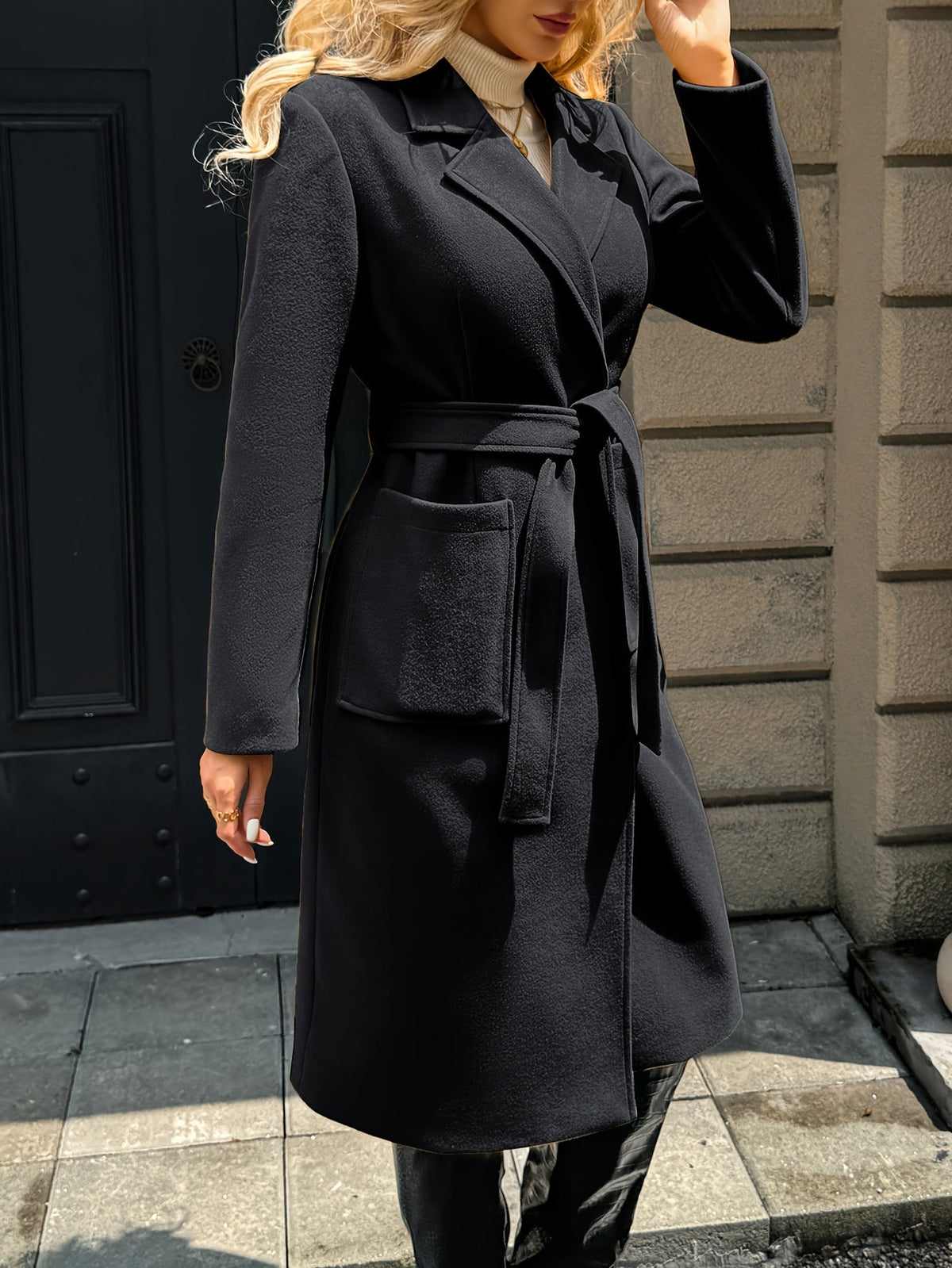 Olivia Women's Long Belted Trench Coat